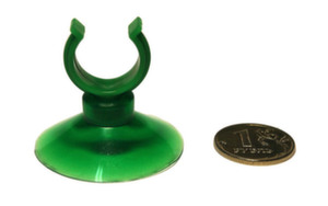 Присоска силиконовая STC-12 Dкрепления(зеленое)=42мм  пластиковое полукольцо(зеленое) d=12мм