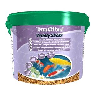 Tetra Pond Variety sticks 25 литров - смесь из 3 видов кормов  для всех прудовых рыб